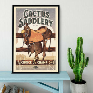 Cactus Saddlery Poster